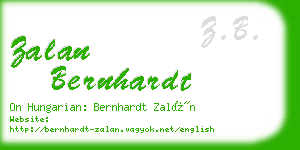 zalan bernhardt business card